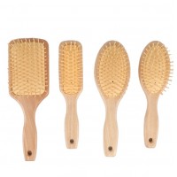 Scalp Massage Air Cushion Wooden Round Square Paddle Brush Set