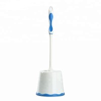 9425 high quality  round shape toilet brush with holder TPR handle ,PET bristle , PP material