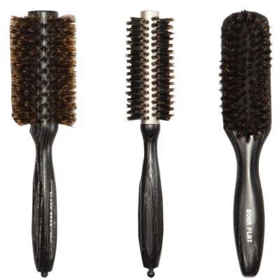 boar bristle and nylon mixed round hair brush roller hairbrush