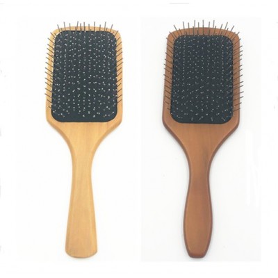 Air Cushion Massage steel pin wooden handle hair brush paddle brush