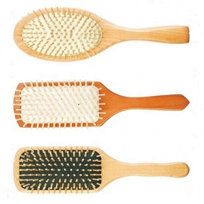 wooden vent cushion paddle hair brush wood massage