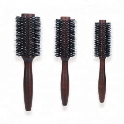 salon brush wooden round hair brush Bristle and nylon hair roller hairbrush